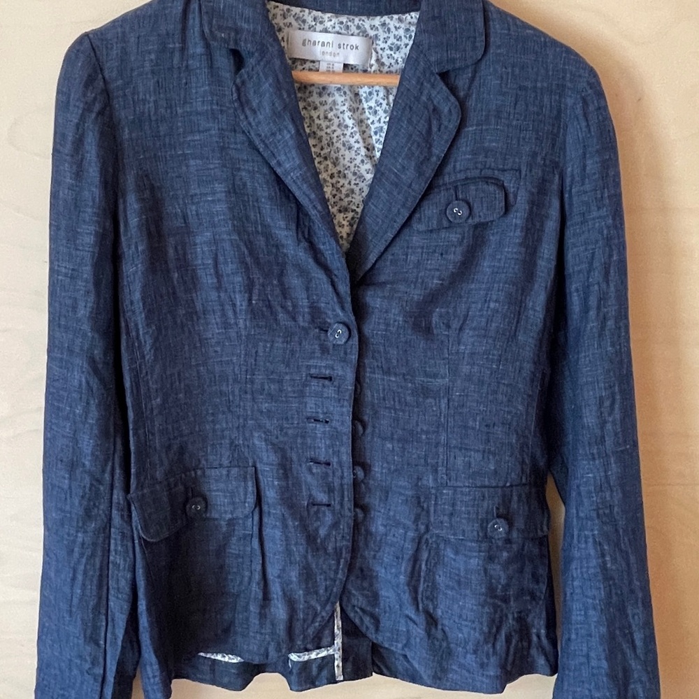 Gharani Strok Linen Jacket